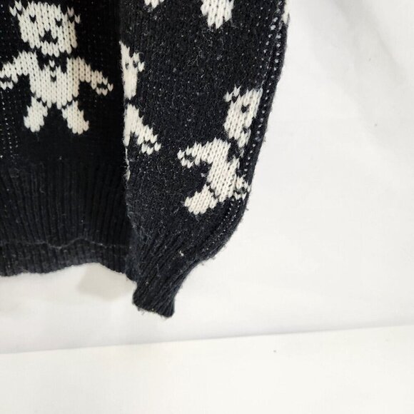 Teddy Bear Tuxedo Ugly Sweater Rainbow Strip Black & White Vtg Unisex Holiday - Picture 5 of 10